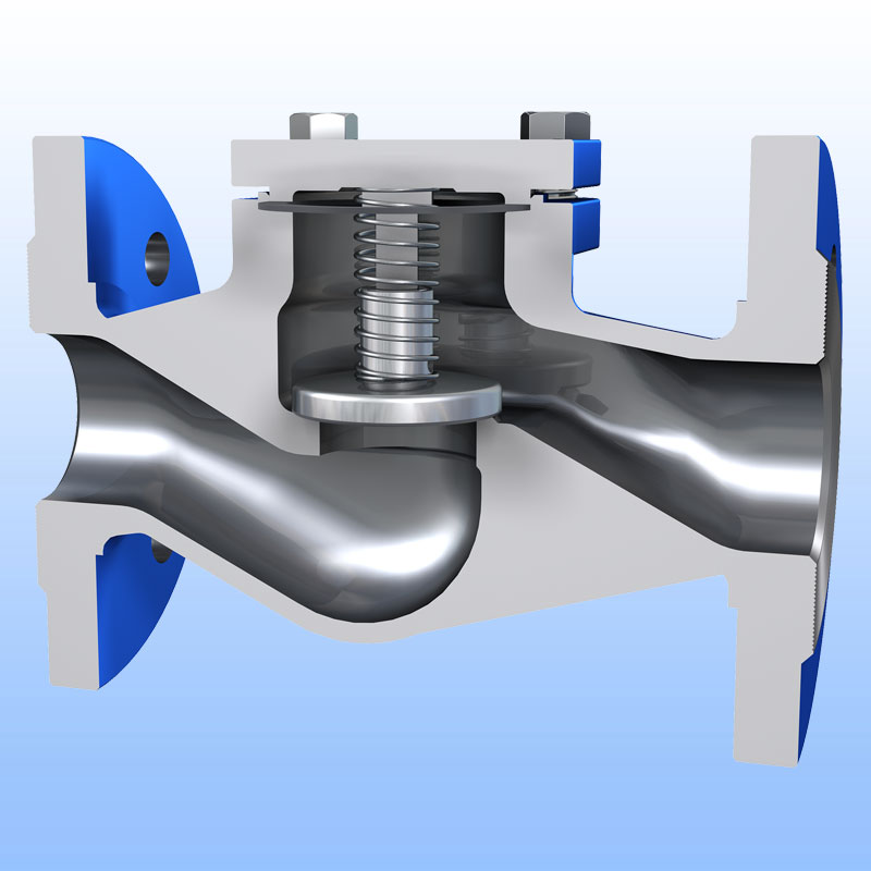 lift check valve animation